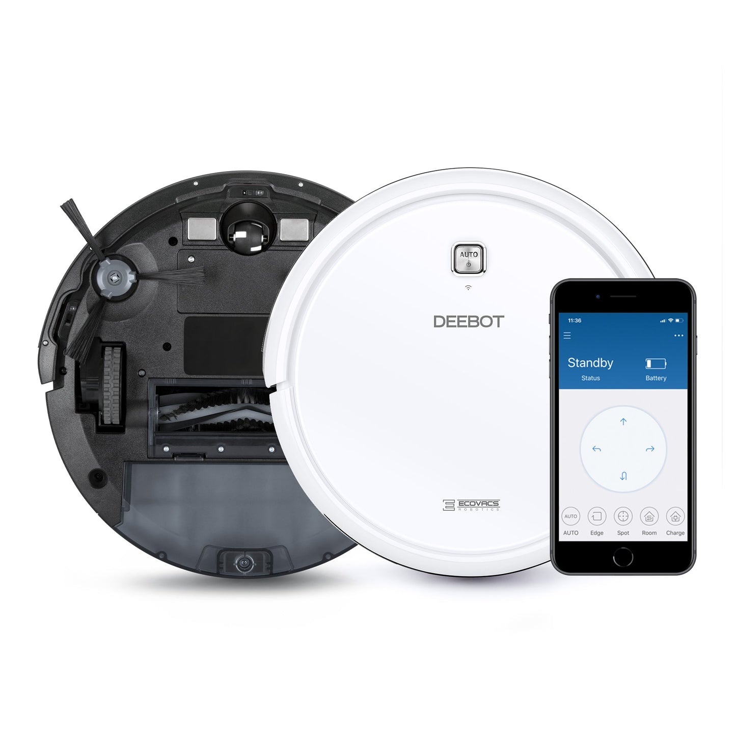 ECOVACS DEEBOT N79W The Multi-Surface Robotic Vacuum Cleaner - White