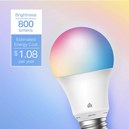 Kasa Smart Light Bulbs, Full Color Changing Dimmable Smart WiFi Bulbs 2-Pack (KL125P2), Multicolor