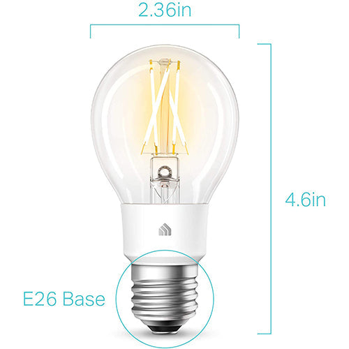 Kasa Smart Wi-Fi LED Bulb by TP-Link, Filament A19 E26 Smart Light Bulb, (KL50)