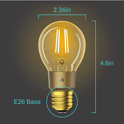 Kasa Smart Wi-Fi LED Bulb by TP-Link, Filament A19 E26 Smart Light Bulb, (KL60)