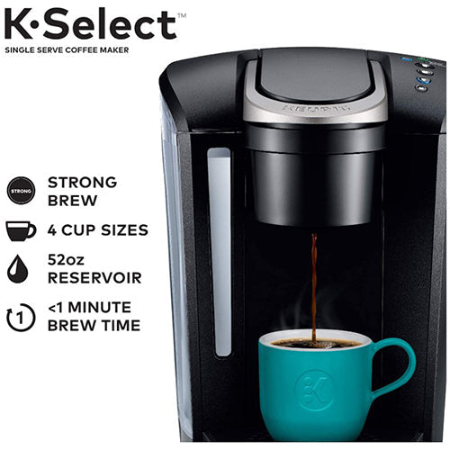 Keurig K-Select Coffee Maker, Single Serve K-Cup Pod Coffee Brewe , Matte Black