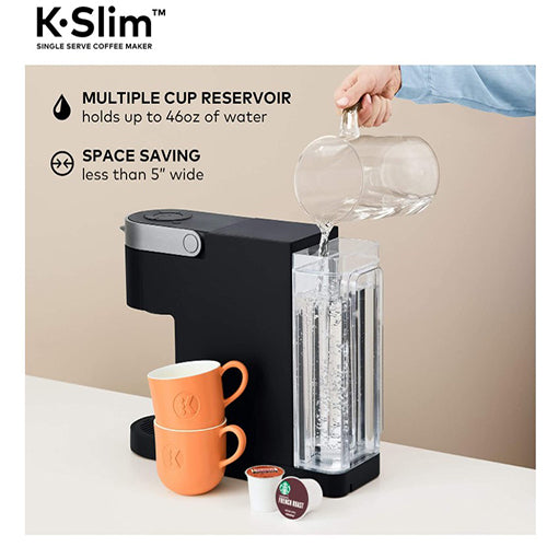 Keurig K-Slim Coffee Maker, Single Serve K-Cup Pod Coffee Brewer, 8 to 12 oz. Brew Sizes, Black