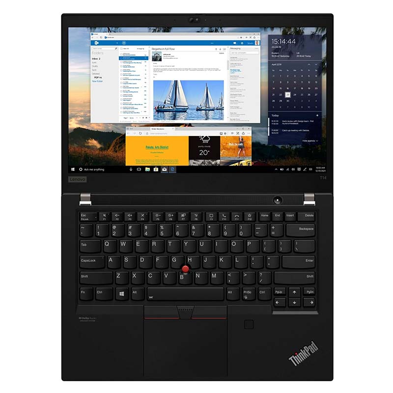 Lenovo ThinkPad T14 Intel Laptop, 14.0" FHD IPS Touch 300Nits, i5-10210U, 8GB, 256 GB SSD