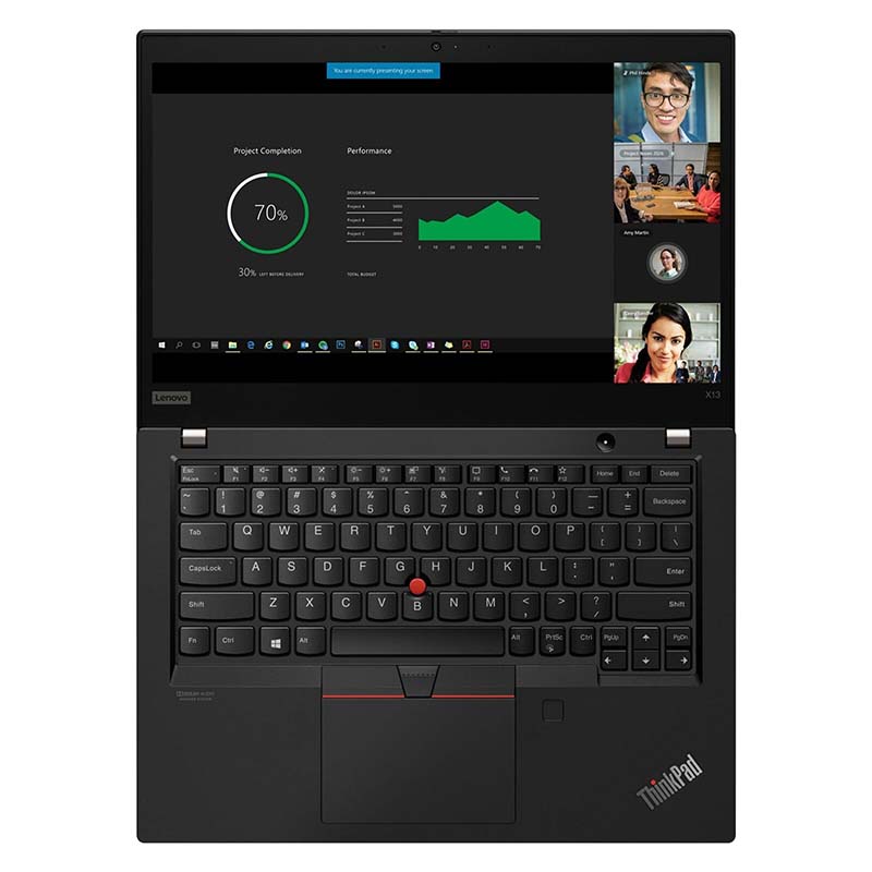 Lenovo ThinkPad X13 Intel Laptop, 13.3" FHD IPS Touch 300Nits, i7-10510U, 32GB, 256 GB SSD