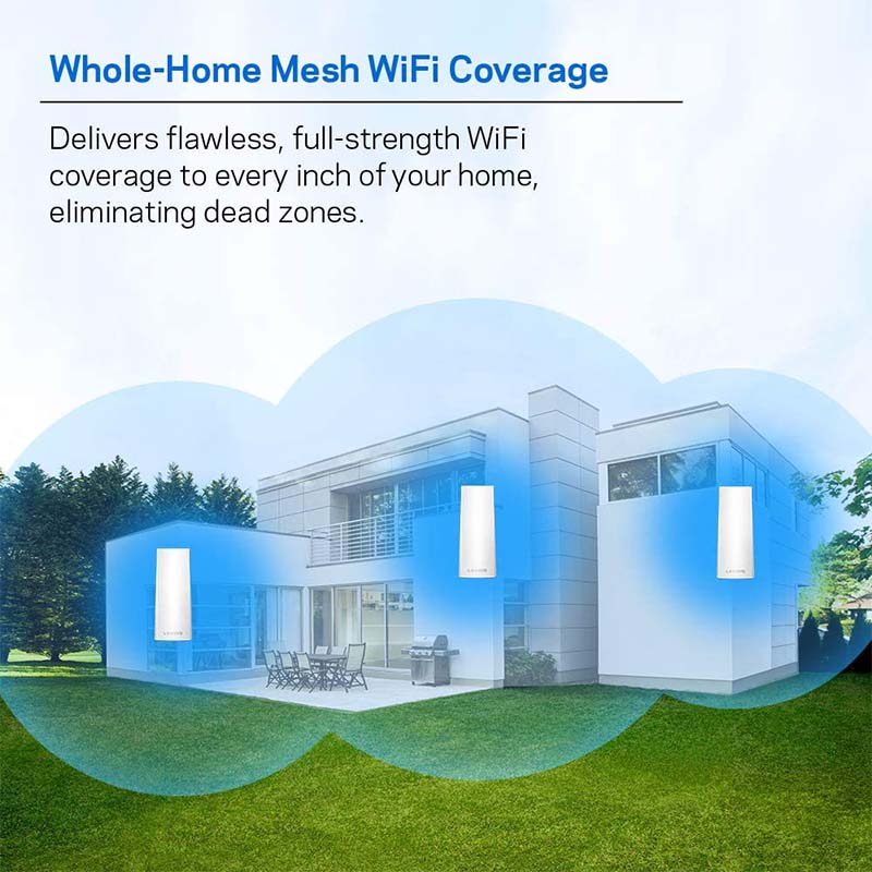 Linksys Velop Tri-Band AC4400 Whole Home WiFi Mesh System- 2-Pack