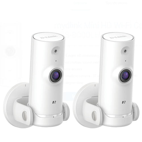 D-Link Mini HD Wi-Fi Camera (DCS-8000LH/2PK)